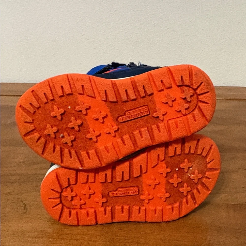 Merrell Alpine Puffer Snow Boot, Blue/Orange, 6 Unisex Little Kid
